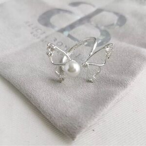 Alicia Bonnie Flutter Silver Adjustable Ring Authentic